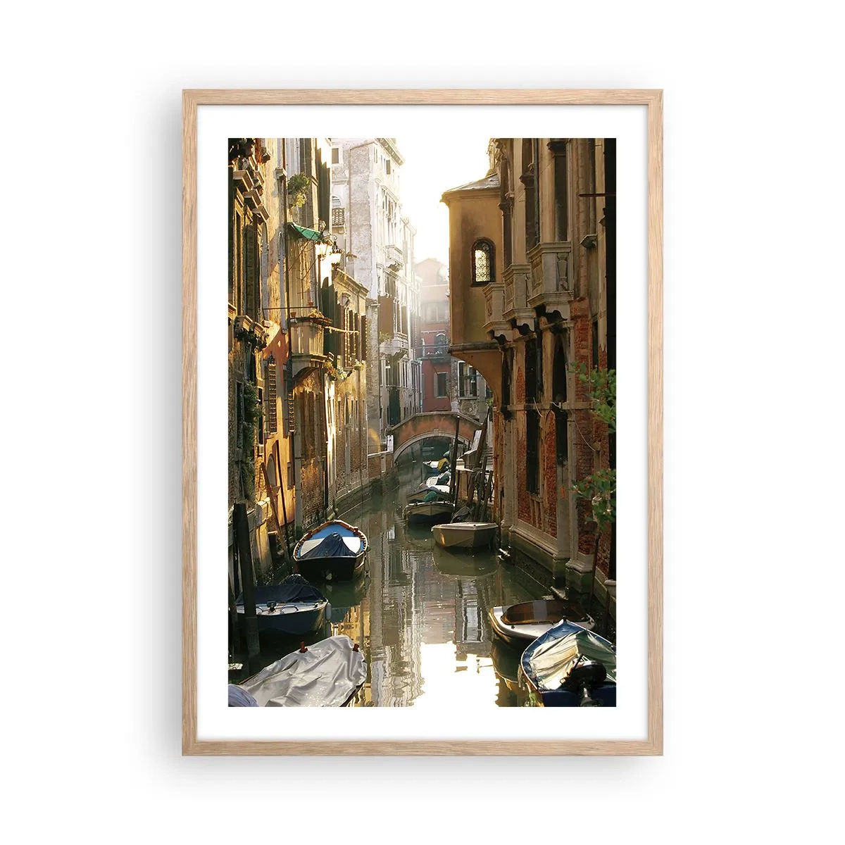 Plakat w ramie jasny dąb - W weneckim zaułku - 50x70 cm