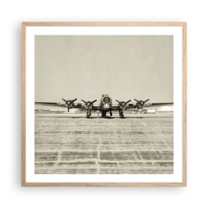 Plakat w ramie jasny dąb - Jak zawsze gotowy - 60x60 cm