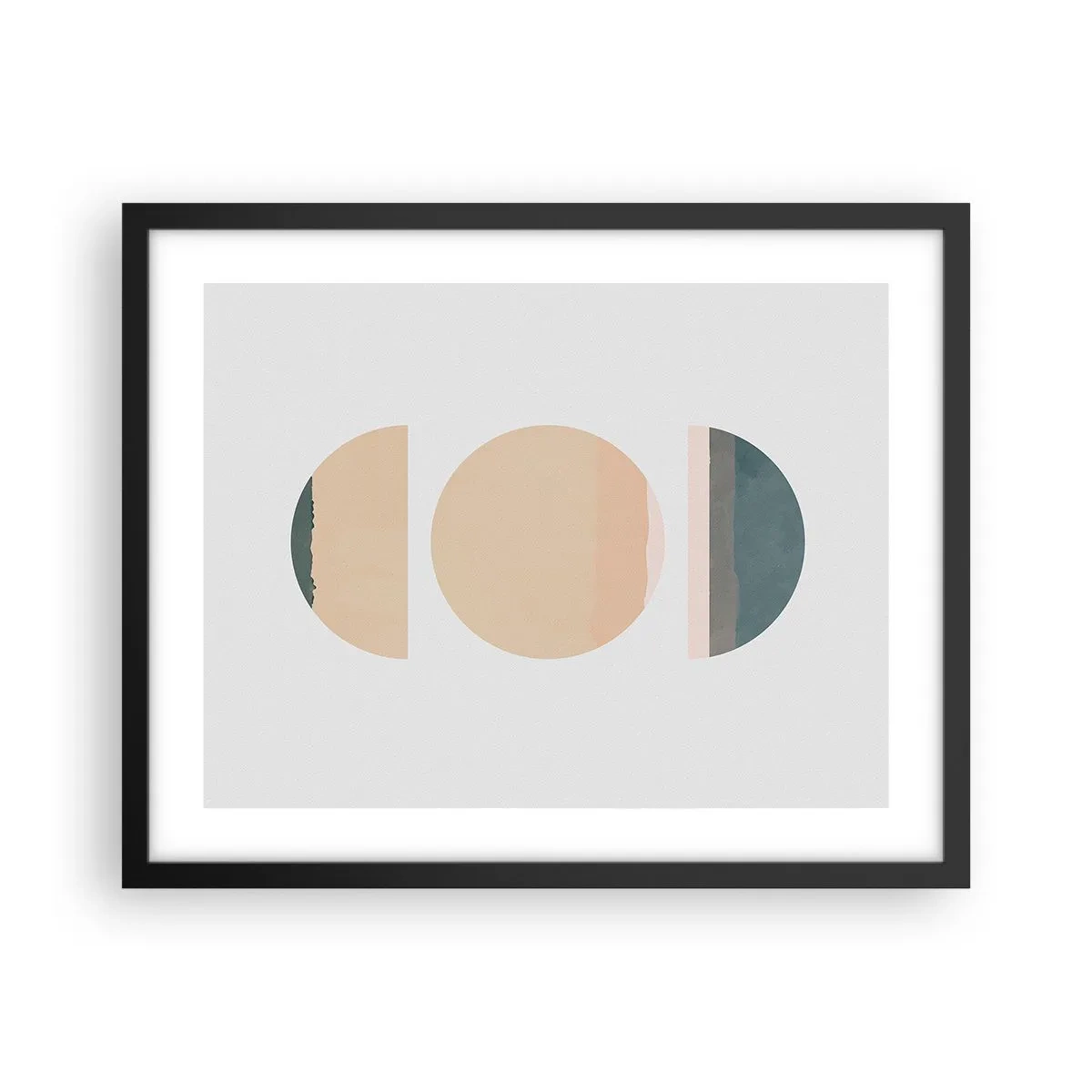 Plakat w czarnej ramie - Koło za kołem - 50x40 cm