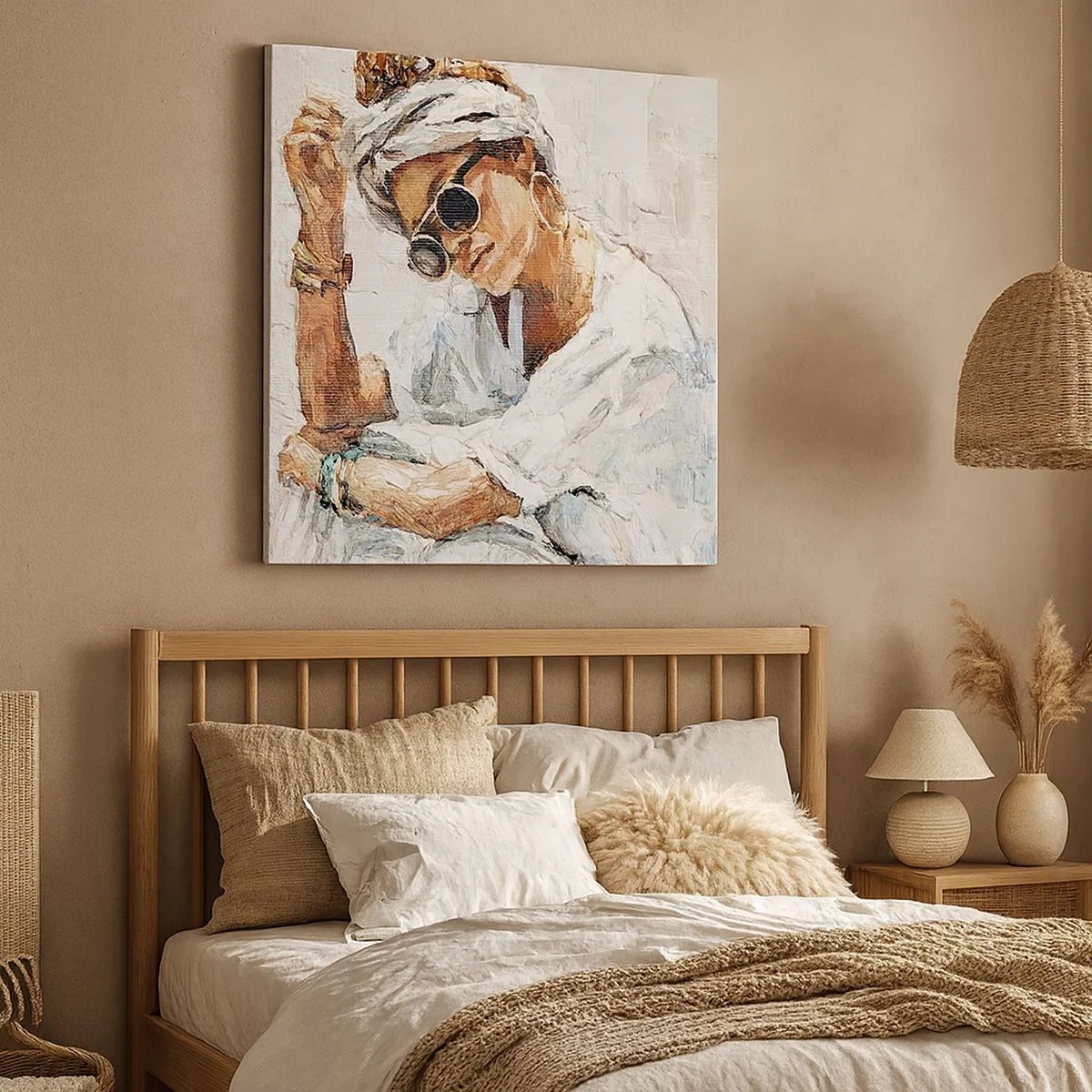 Obraz na płótnie - Portret w pełnym słońcu - 30x30 cm