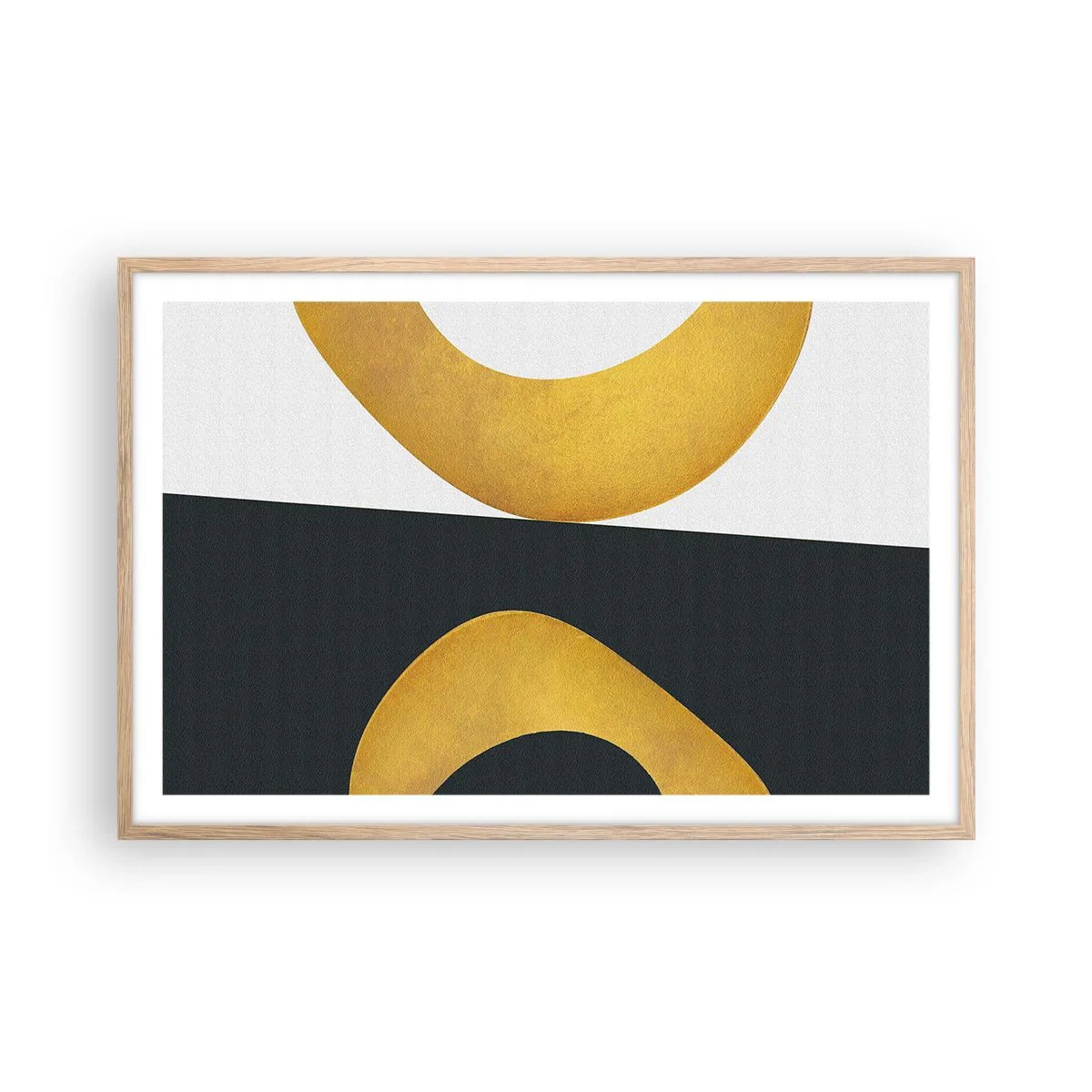 Plakat w ramie jasny dąb - Po pierwsze: złoto - 91x61 cm