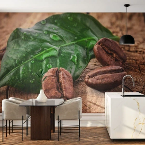Fototapeta Premium Canvas - Najprawdziwsza i czarna - Gastronomia, Kawa, Ziarno Kawy - 200x140 cm