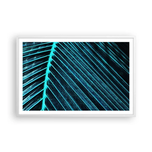 Plakat w białej ramie - Faktura zieleni - 91x61 cm