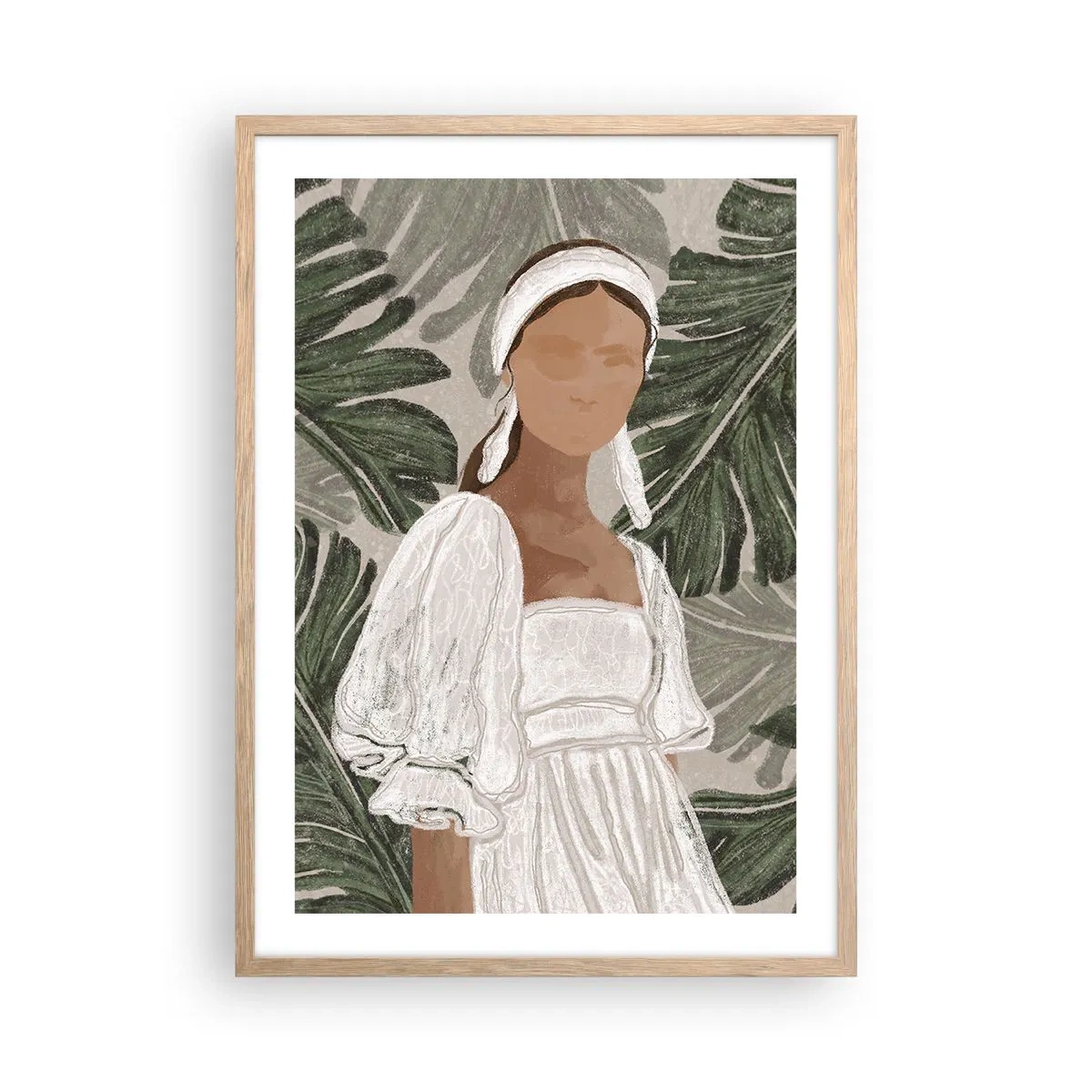 Plakat w ramie jasny dąb - Portret egzotyczny - 50x70 cm