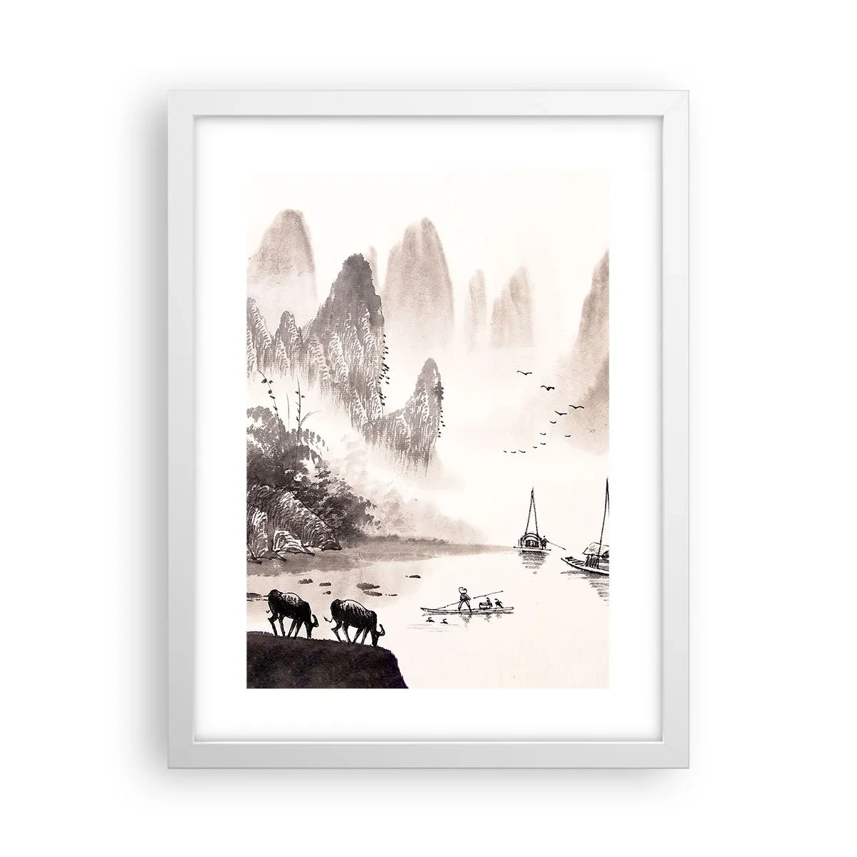 Plakat w białej ramie - Egzotyczna codzienność Wschodu - 30x40 cm