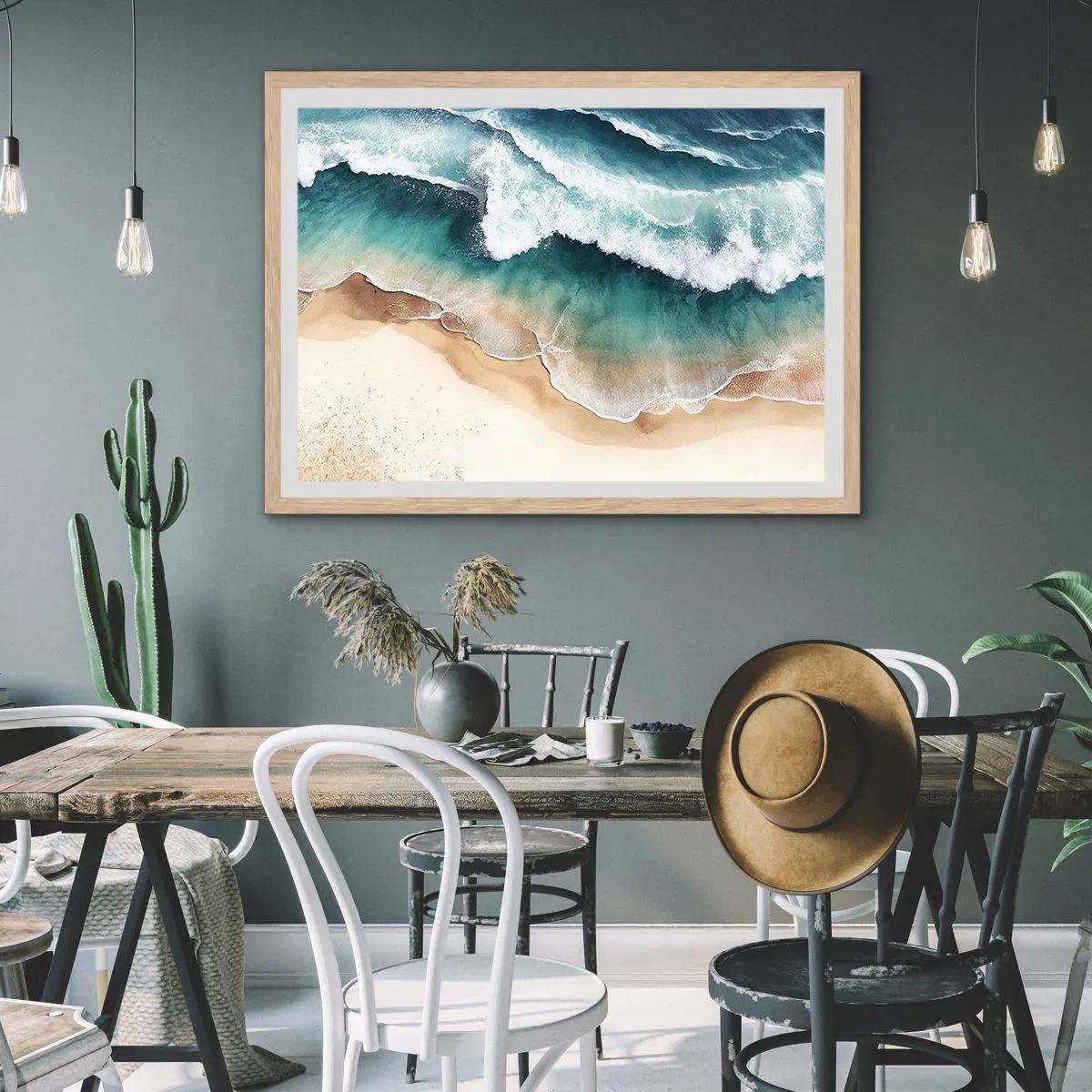 Plakat w ramie jasny dąb - Odwieczne spotkanie - 50x40 cm