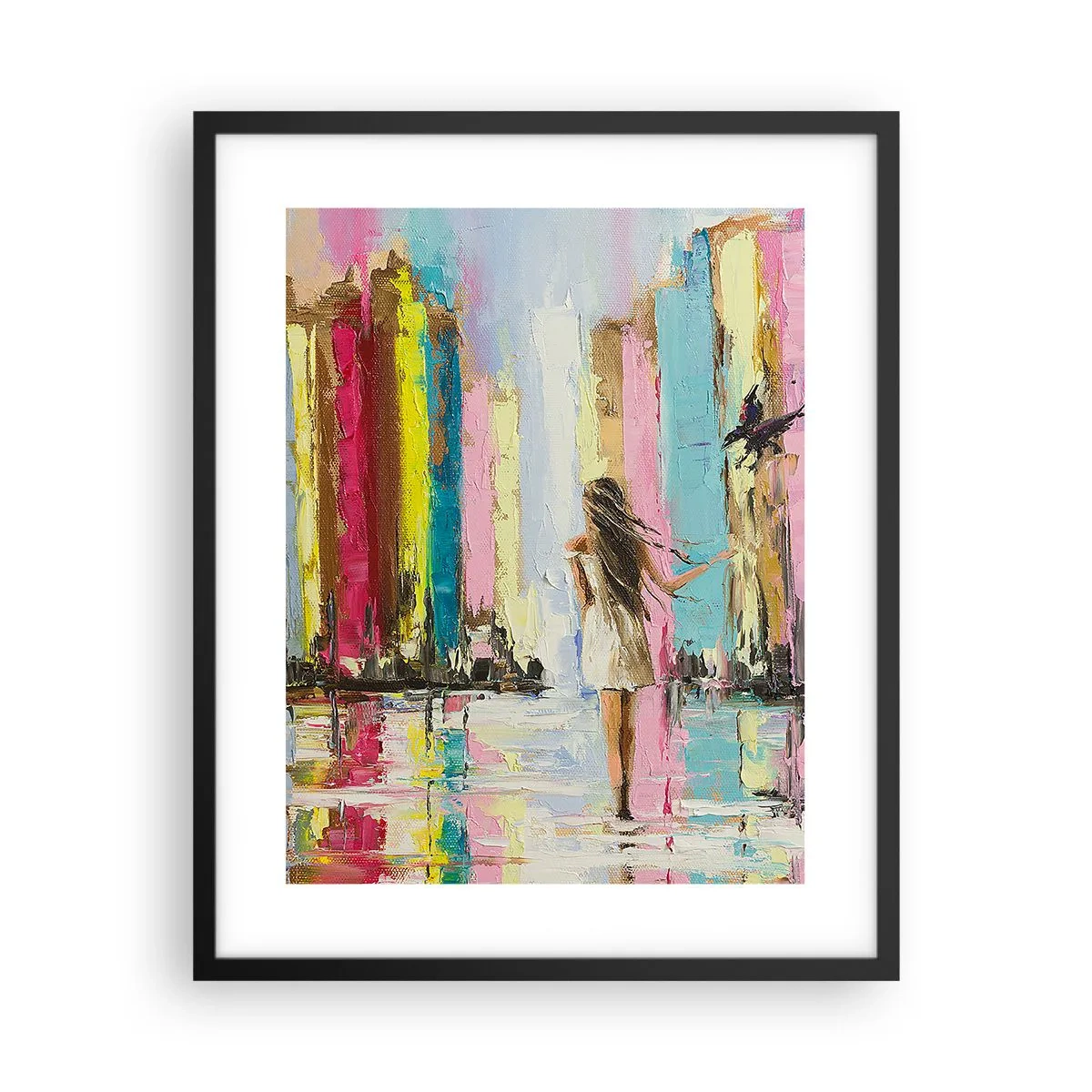Plakat w czarnej ramie - Idż za mną - 40x50 cm