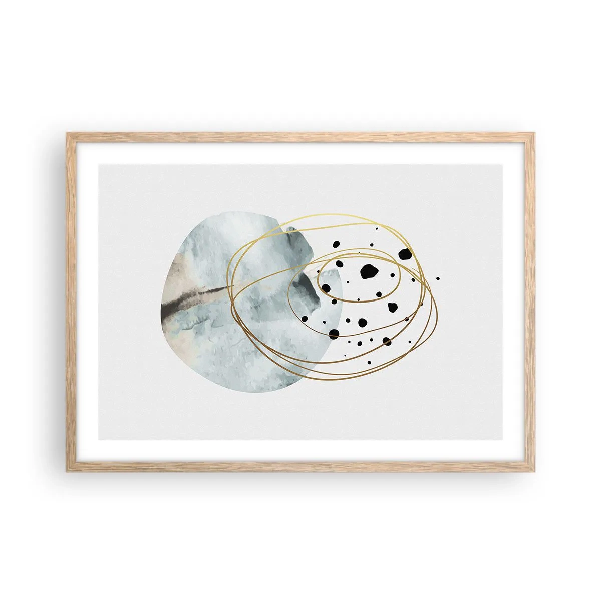 Plakat w ramie jasny dąb - W objęciach przestrzeni - 70x50 cm