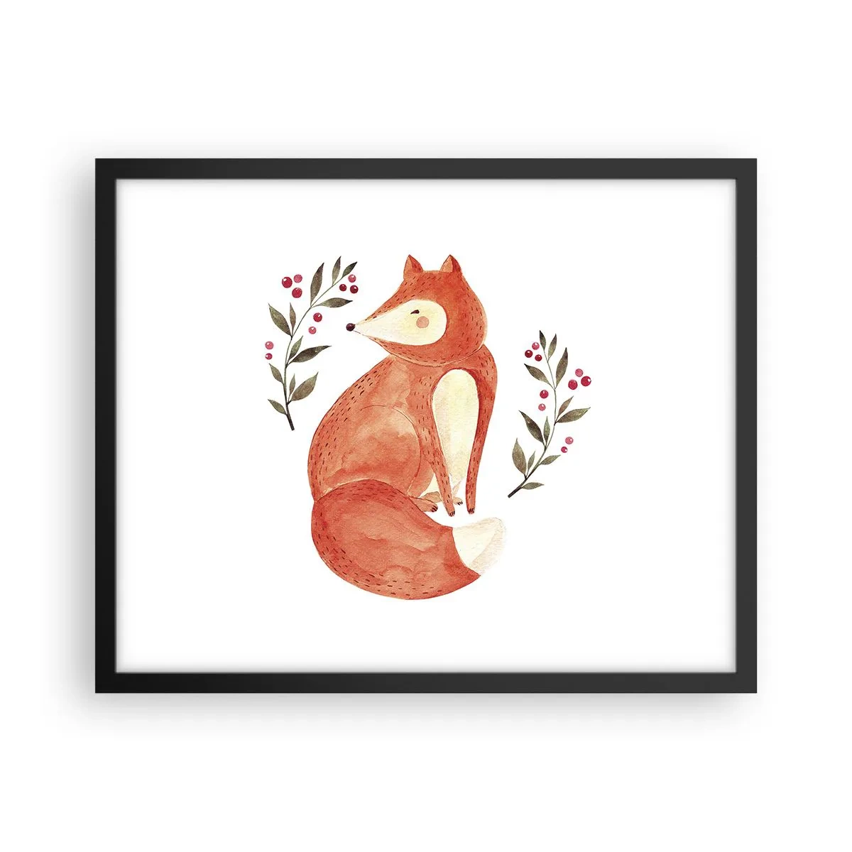 Plakat w czarnej ramie - Mały rudzielec - 50x40 cm
