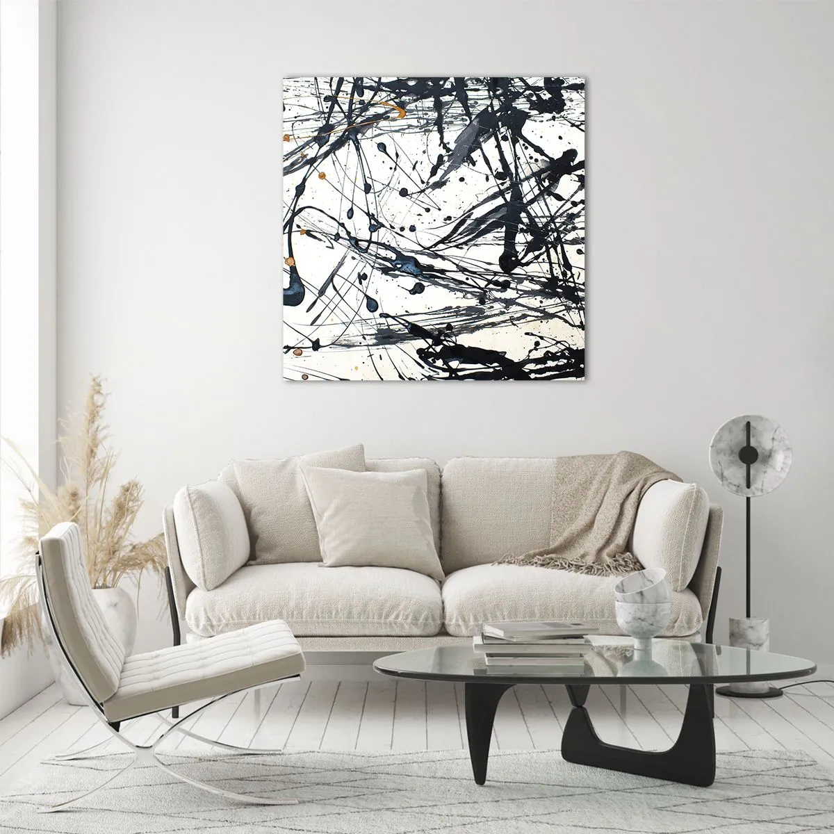 Obraz na szkle - Abstrakcja ekspresjonistyczna - 50x50 cm