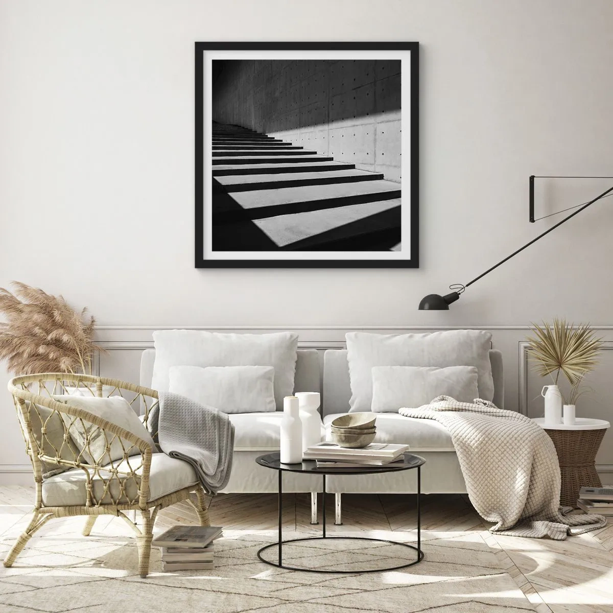 Plakat w czarnej ramie - Surowa uroda modernizmu - 30x30 cm