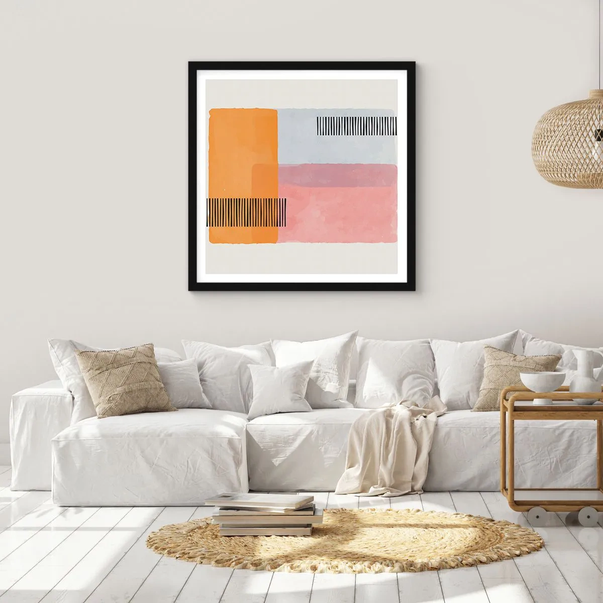 Plakat w czarnej ramie - Z kąta w kąt - 30x30 cm