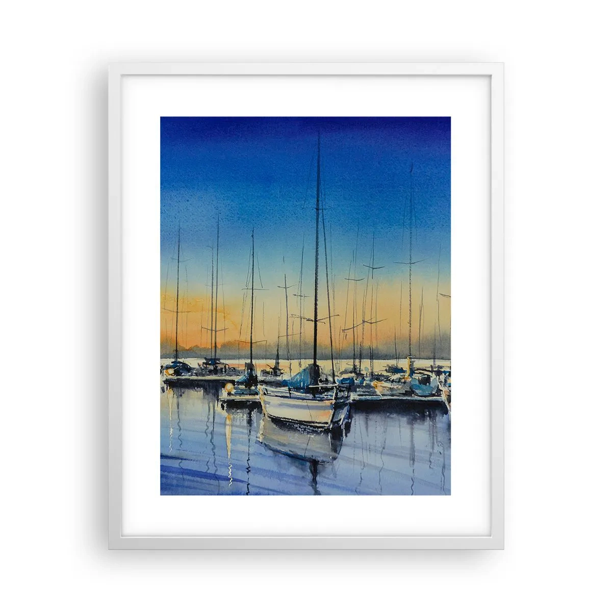 Plakat w białej ramie - Koniec dobrego dnia - 40x50 cm