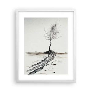 Plakat w białej ramie - Zimowa melancholia - 40x50 cm