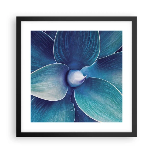 Plakat w czarnej ramie - Zbłękitniały od nieba - 40x40 cm