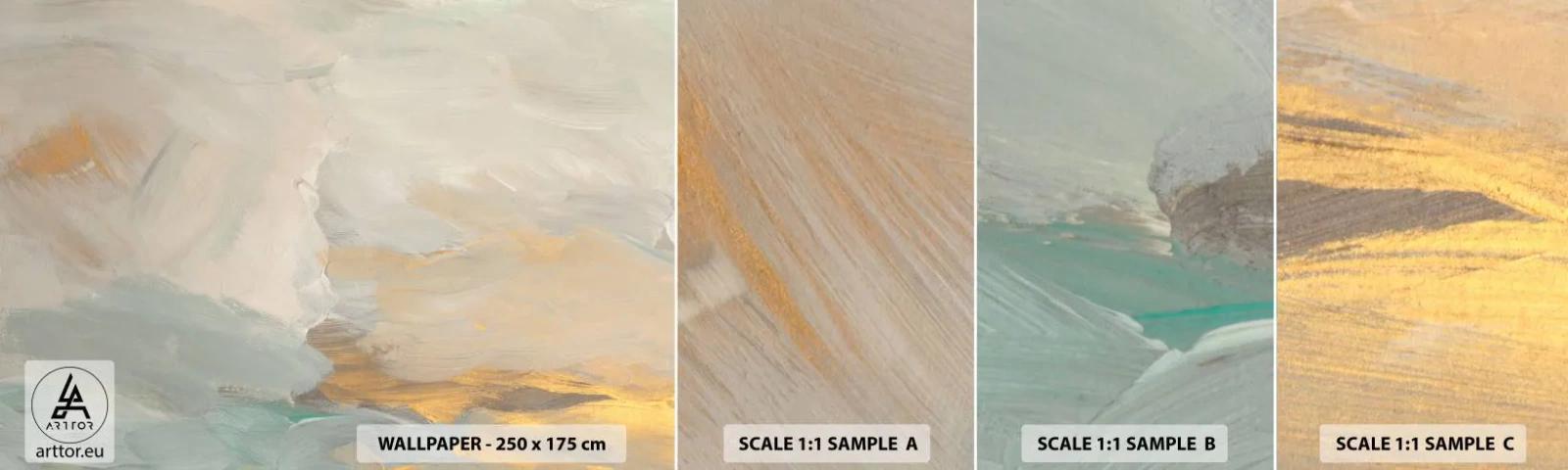 Fototapeta Próbka Standard Eco - Abstrakcja – kraina łagodności - Sztuka, Jasny, Minimalistyczny - 100x30 cm