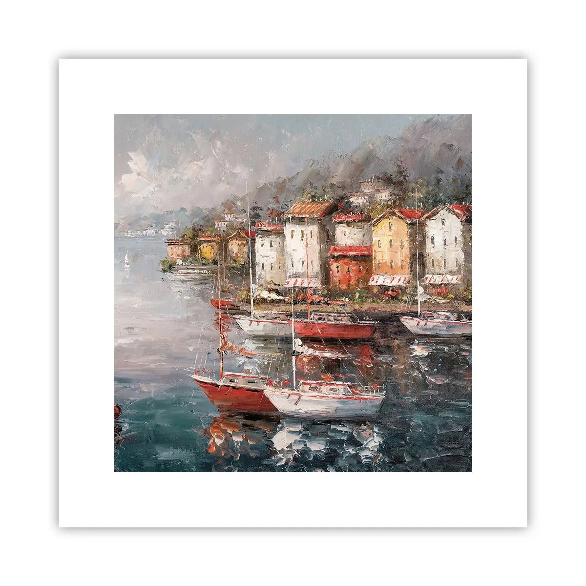 Plakat - Romantyczna przystań - 30x30 cm