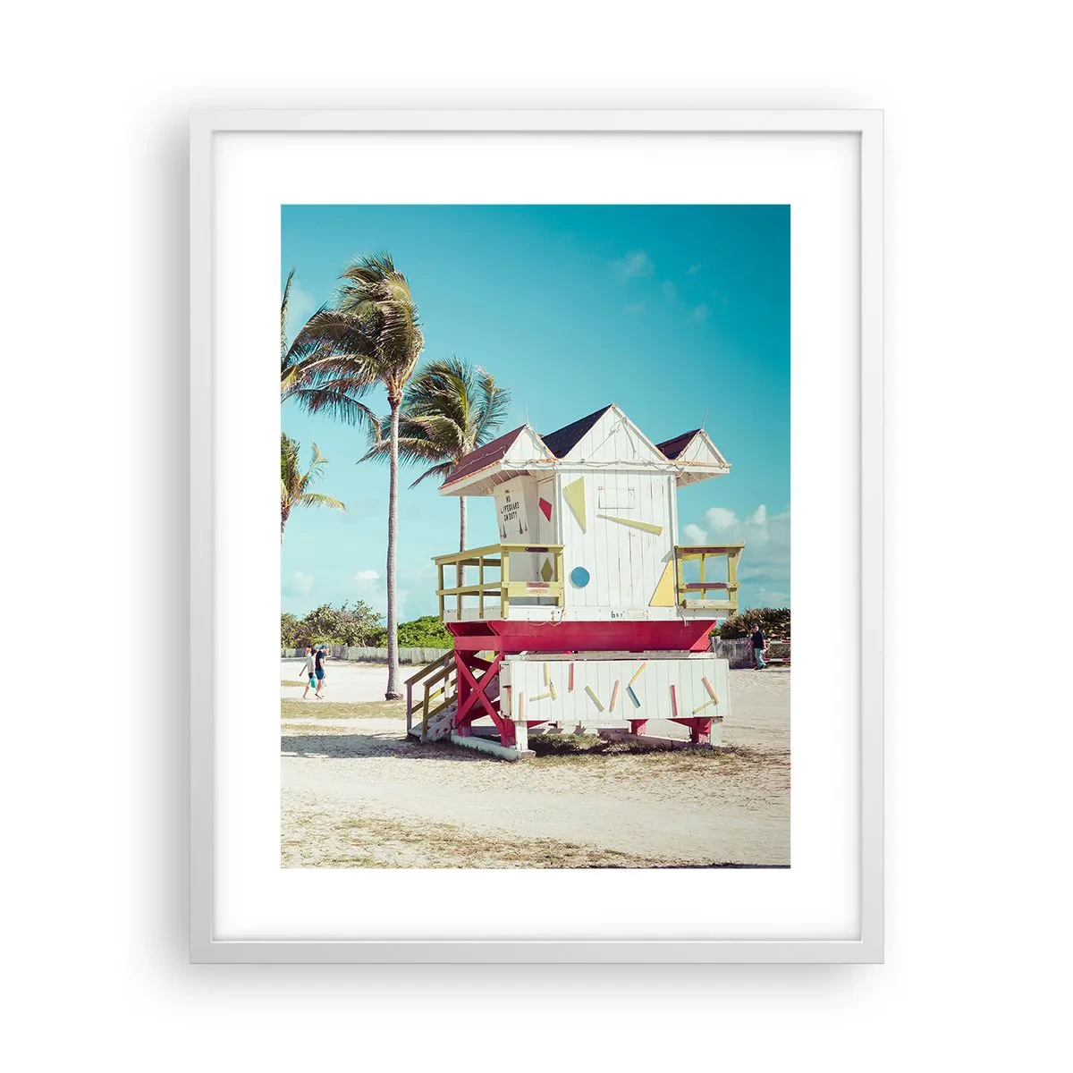 Plakat w białej ramie - Przed tobą piękny dzień - 40x50 cm