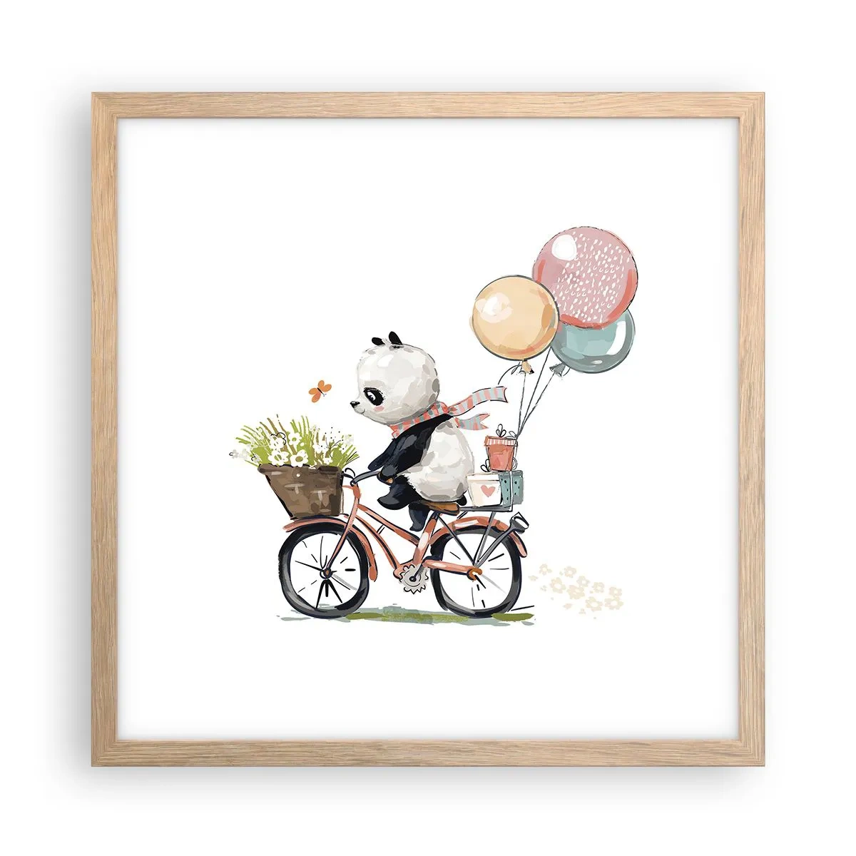 Plakat w ramie jasny dąb - Szczęśliwy dzień - 40x40 cm