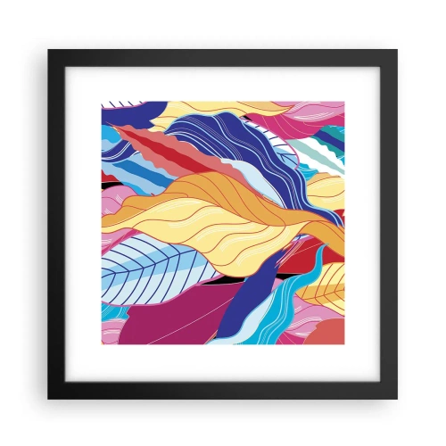 Plakat w czarnej ramie - Kolorowy bałagan - 30x30 cm