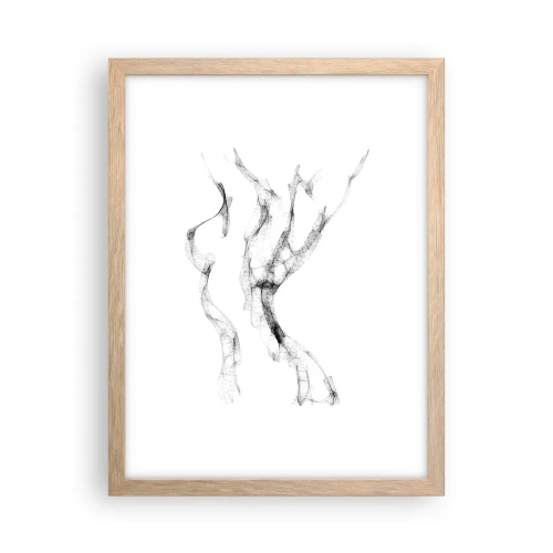 Plakat w ramie jasny dąb - Piękna i silna - 30x40 cm