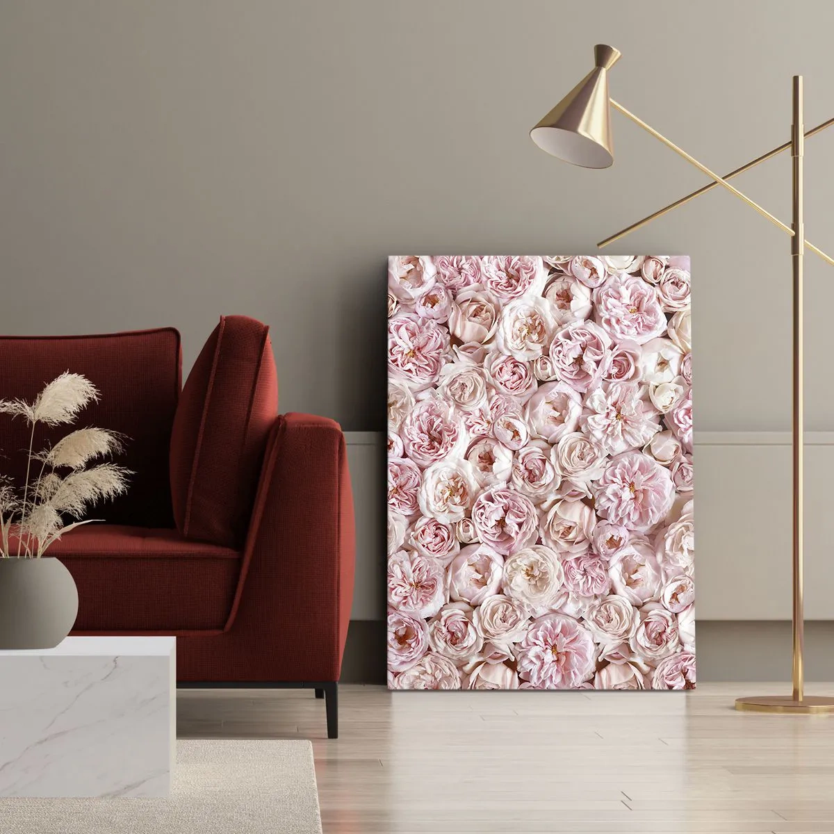 Obraz na płótnie - Usłane różami - 65x120 cm