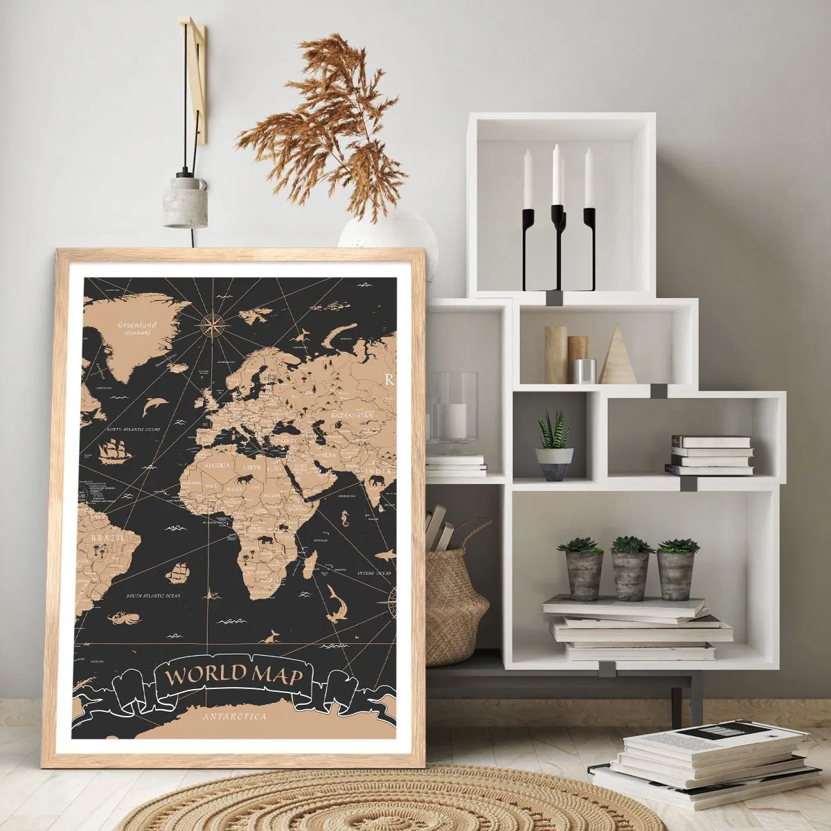 Plakat w ramie jasny dąb - Granice mojego świata - 70x100 cm