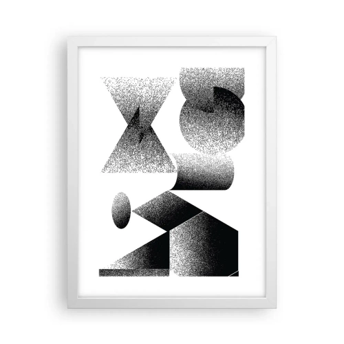 Plakat w białej ramie - Kąty i owale - 30x40 cm