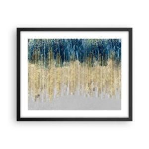 Plakat w czarnej ramie - Wyzłocona granica - 50x40 cm
