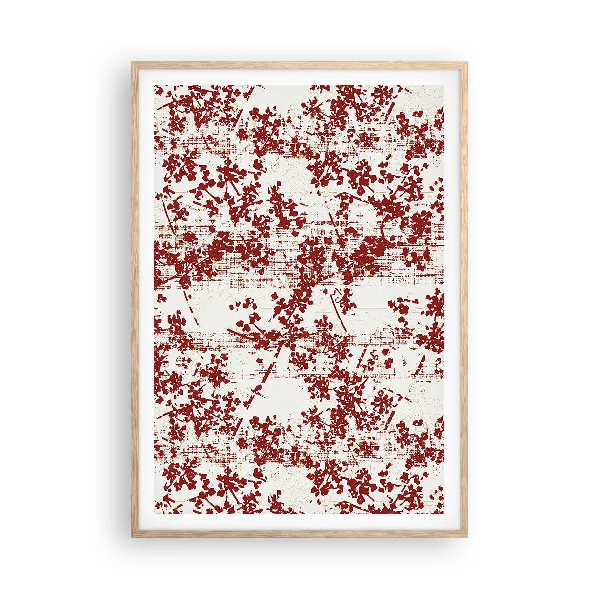 Plakat w ramie jasny dąb - Jak dawny perkalik - 70x100 cm