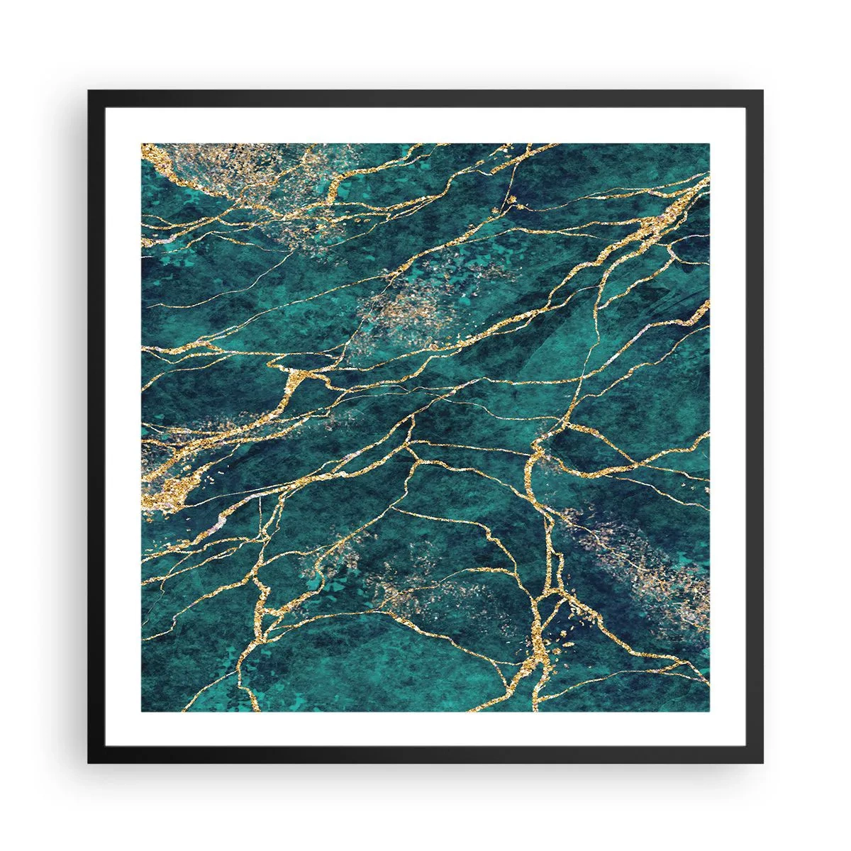 Plakat w czarnej ramie - Żyła złota - 60x60 cm