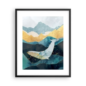 Plakat w czarnej ramie - Chłodne piękno północy - 40x50 cm