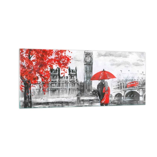 Obraz na szkle - Zakochani w Londynie - 100x40 cm