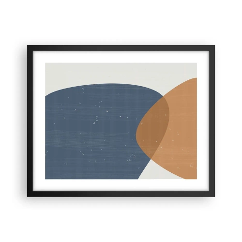 Plakat w czarnej ramie - Owale i wpływy - 50x40 cm