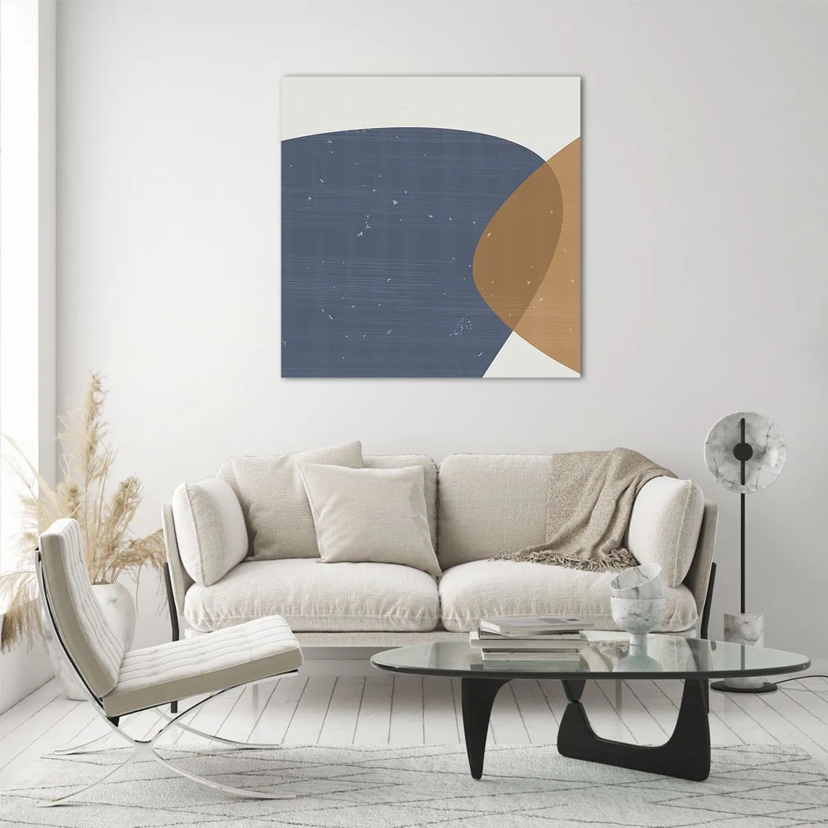 Obraz na szkle - Owale i wpływy - 40x40 cm