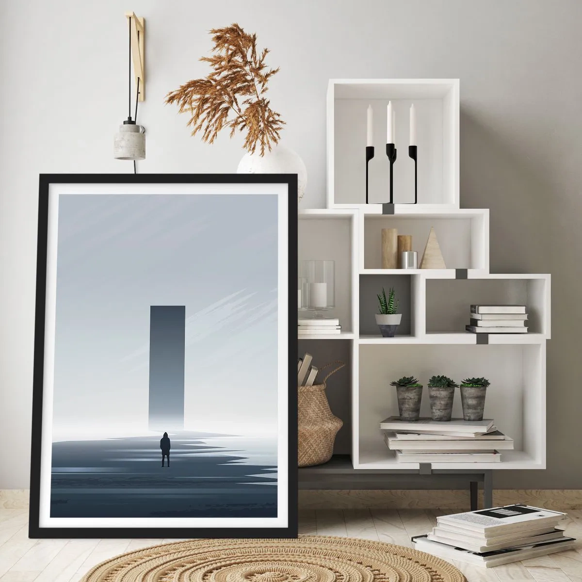 Plakat w czarnej ramie - Szansa czy zagrożenie? - 70x100 cm