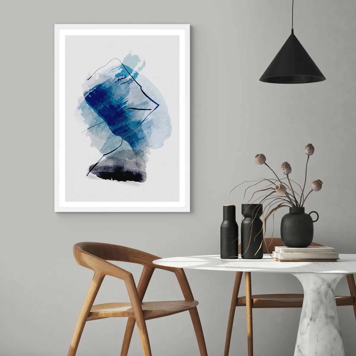 Plakat w białej ramie - Lodowa góra - 30x40 cm