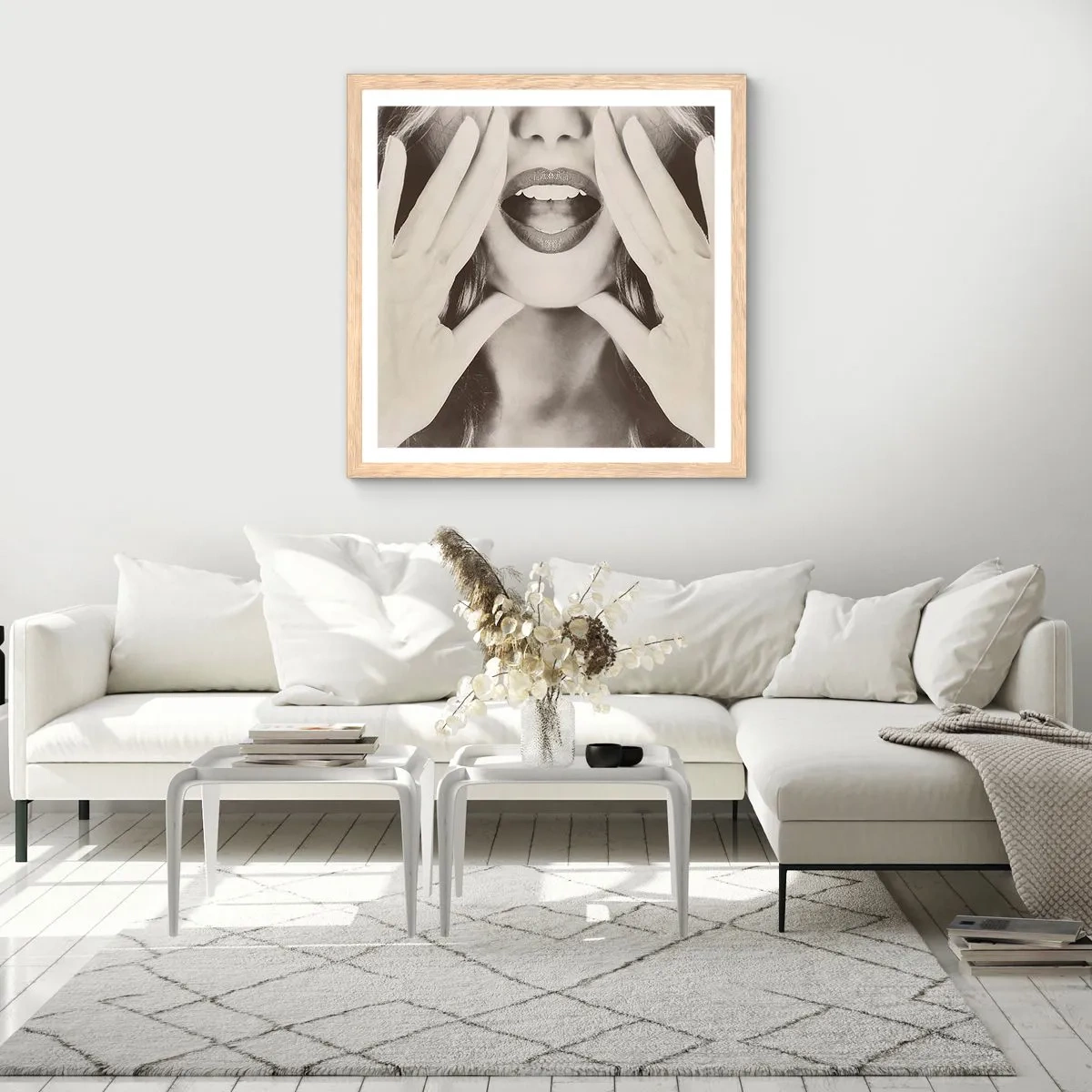 Plakat w ramie jasny dąb - Już idę! - 60x60 cm