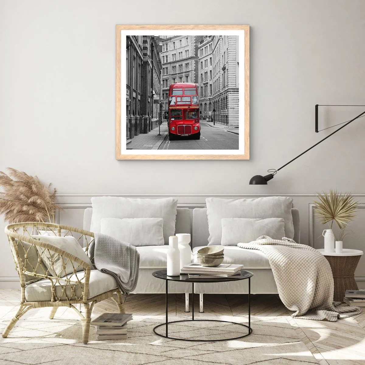 Plakat w ramie jasny dąb - Codzienność nie musi być szara - 40x40 cm