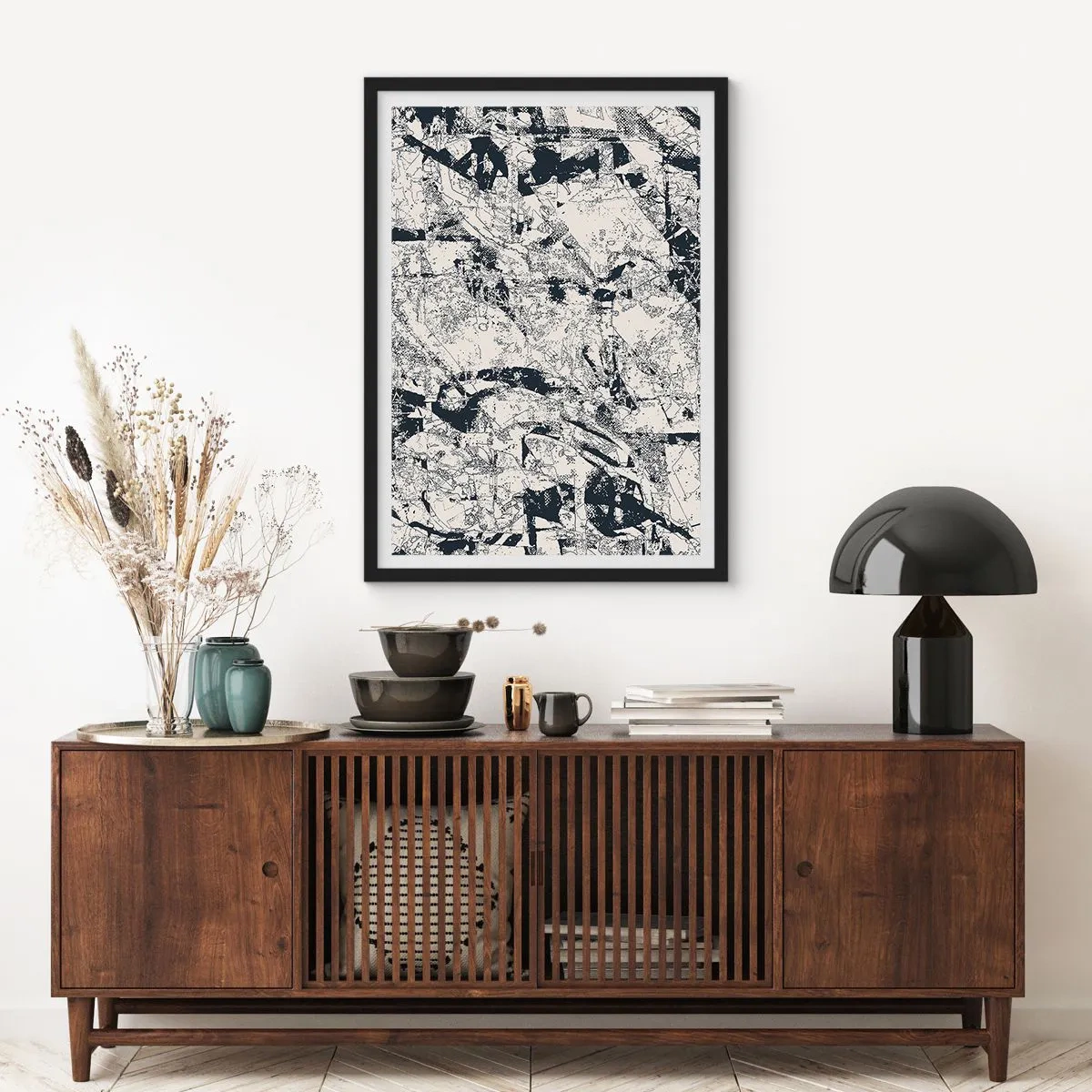 Plakat w czarnej ramie - Przenikanie przeciwieństw - 61x91 cm