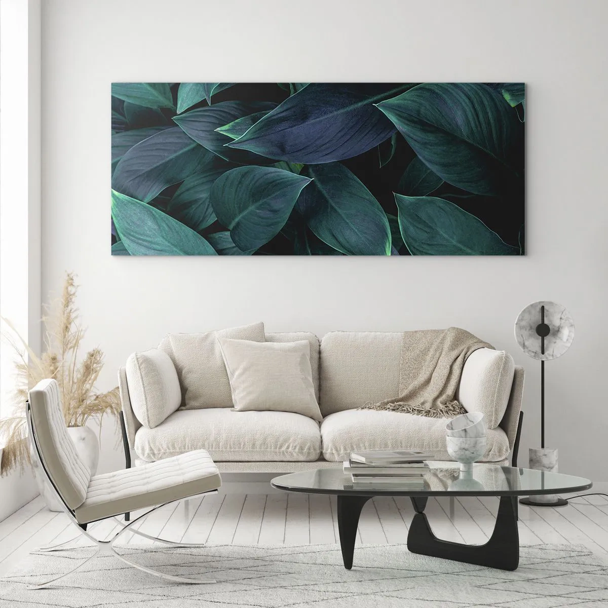 Obraz na szkle - Zieleń sama w sobie - 100x40 cm