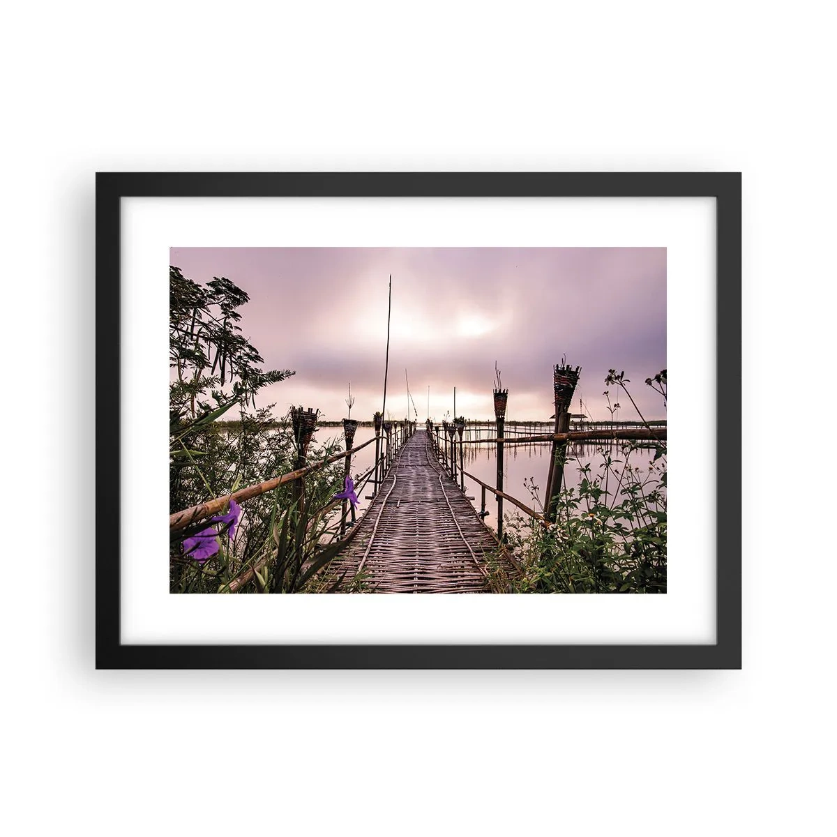 Plakat w czarnej ramie - Spokój i cisza Azji - 40x30 cm