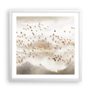 Plakat w białej ramie - Już czas… - 50x50 cm