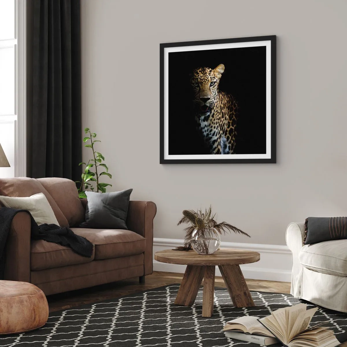 Plakat w czarnej ramie - Mroczne piękno - 60x60 cm