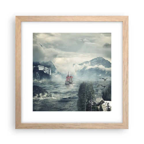 Plakat w ramie jasny dąb - Na magicznych wodach - 30x30 cm