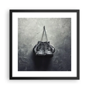 Plakat w czarnej ramie - Czas walki i czas pokoju - 40x40 cm