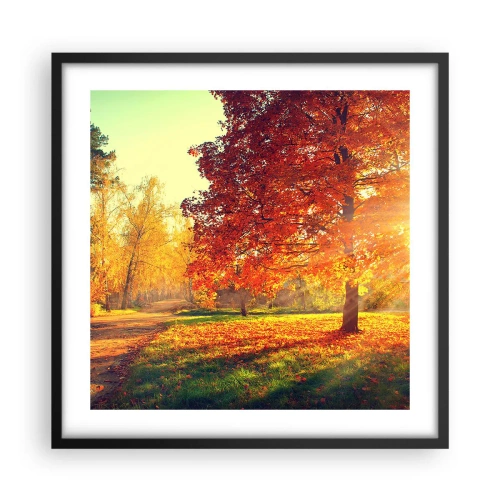 Plakat w czarnej ramie - Rude jest piękne - 50x50 cm