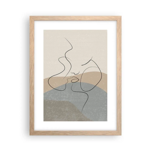 Plakat w ramie jasny dąb - Jak muśnięcie pędzlem - 30x40 cm