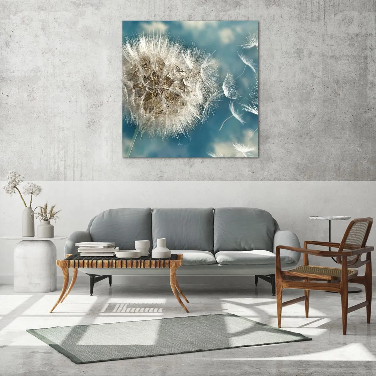 Obraz na szkle - Oddech anioła - 70x70 cm