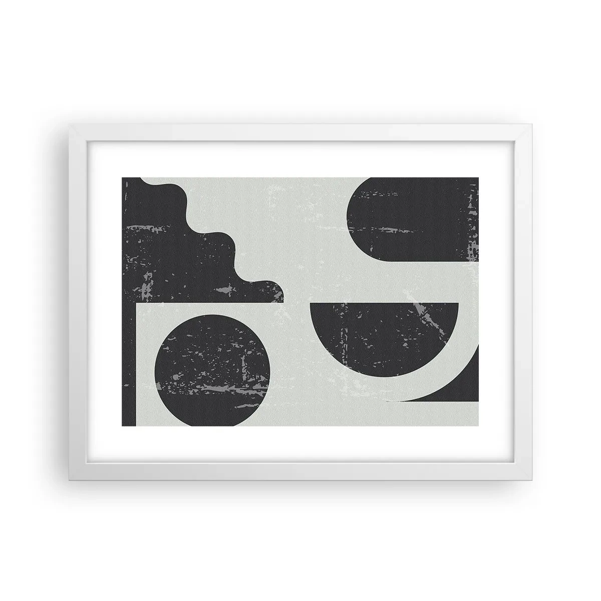 Plakat w białej ramie - Kompozycja ponad i pod - 40x30 cm